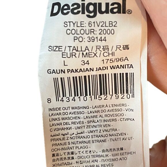 Desiqual Sz M* Black Croatia Lace Fitted Sexy All Over Lace Evening Mini Dress - Picture 10 of 10